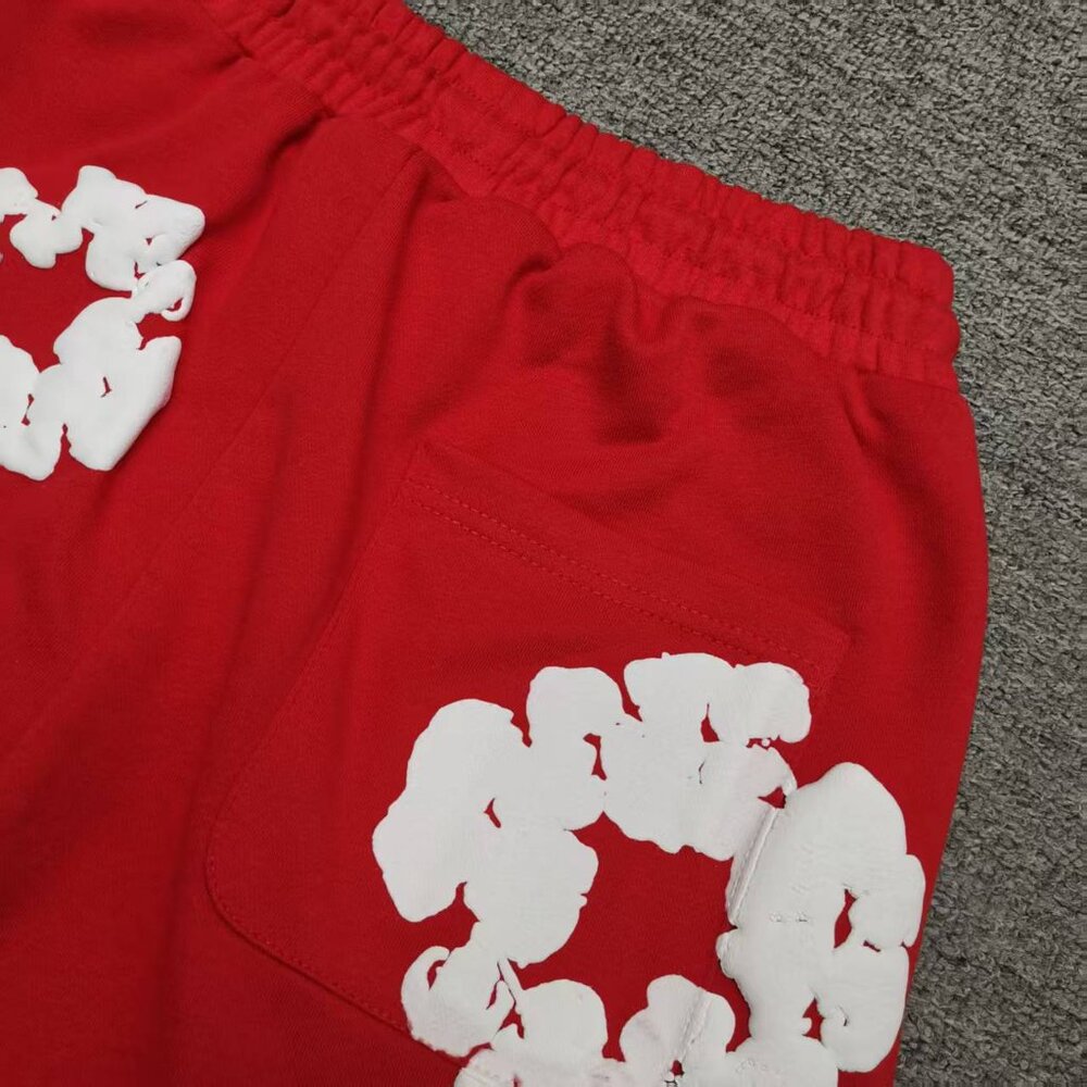 Denim Tears Red Sports Shorts - Gem